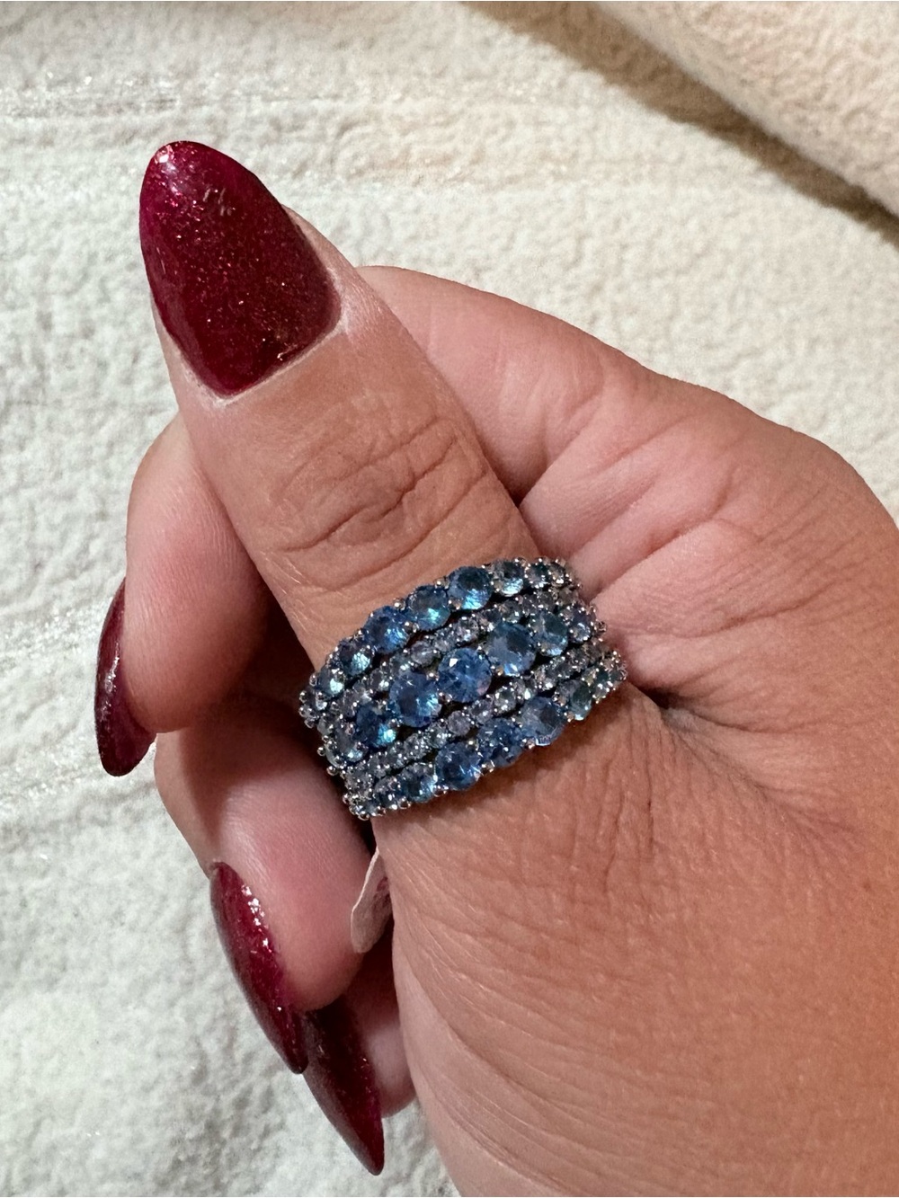 Bomb Party ‘Lead The Way’ Aquamarine CZ Ring Size 11